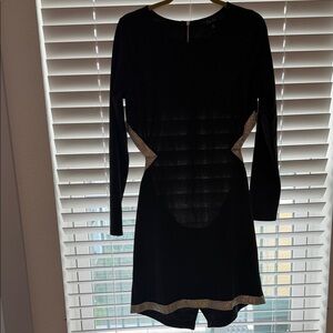 Elegant Black and Gold Women's Dress